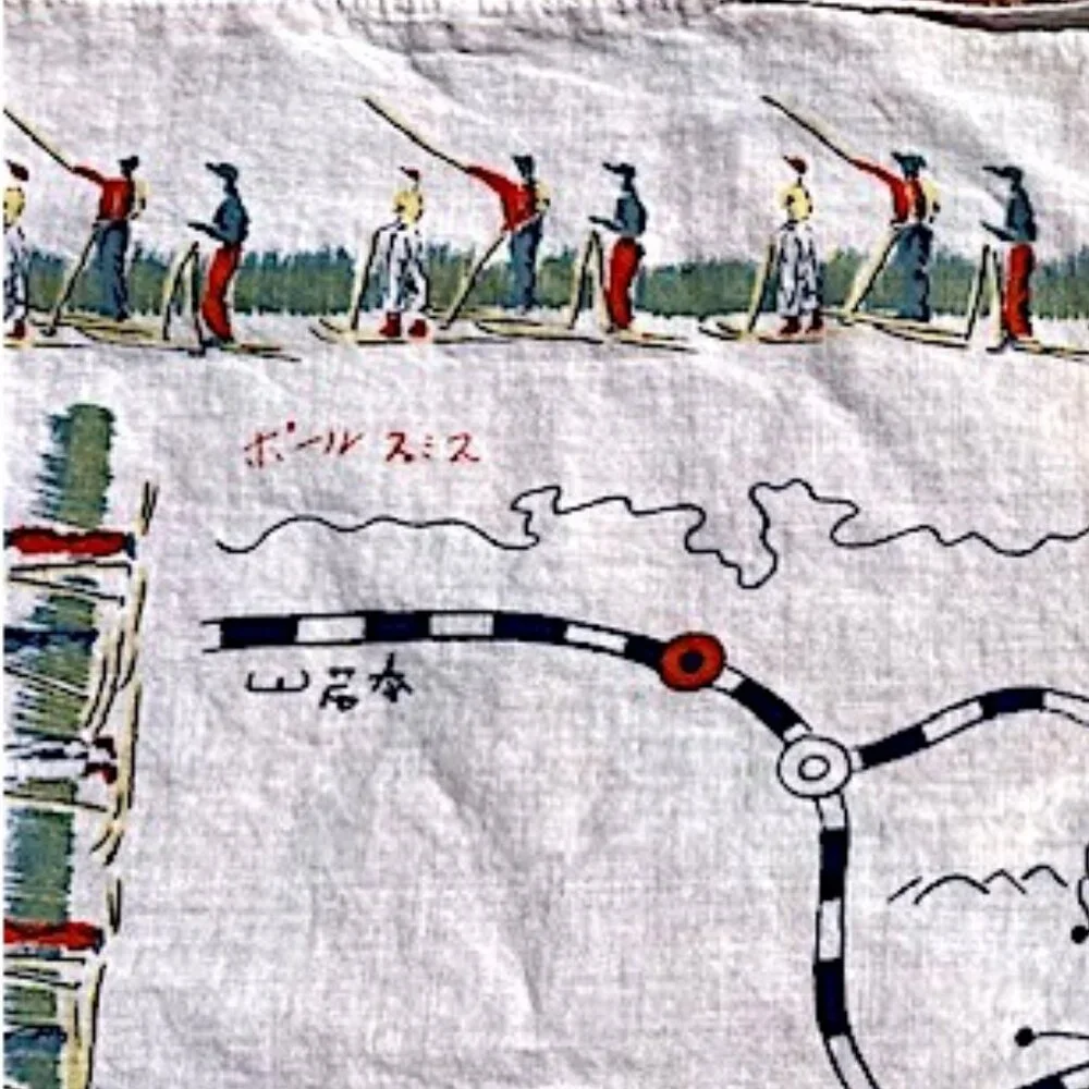 Japan Paul Smith Ski Scarf Bandana Square From Japan 19.5" x 19.5" UNISEX - Picture 6 of 6